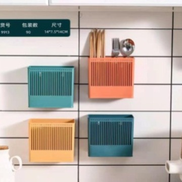 Simple kitchen draining chopstick cage plastic 筷笼 double row chopstick holder