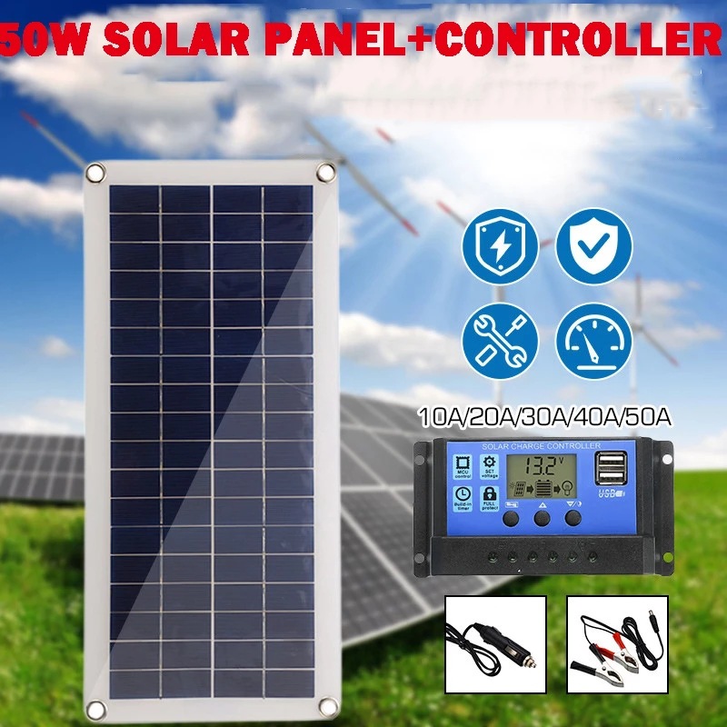 10W, 30W, 100W solar flexible panels, dual-output solar panels for car and ship batteries and chargers details Picture