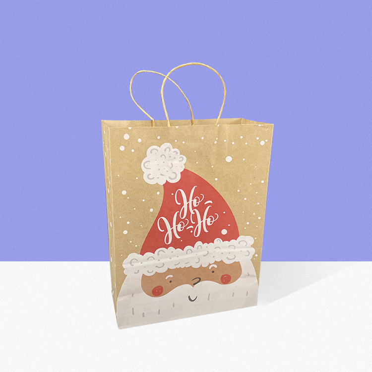 Christmas paper bags, handbags, souvenirs, birthday gift bags, Christmas fruit packaging gift boxes, and kraft paper bags are selling well details Picture