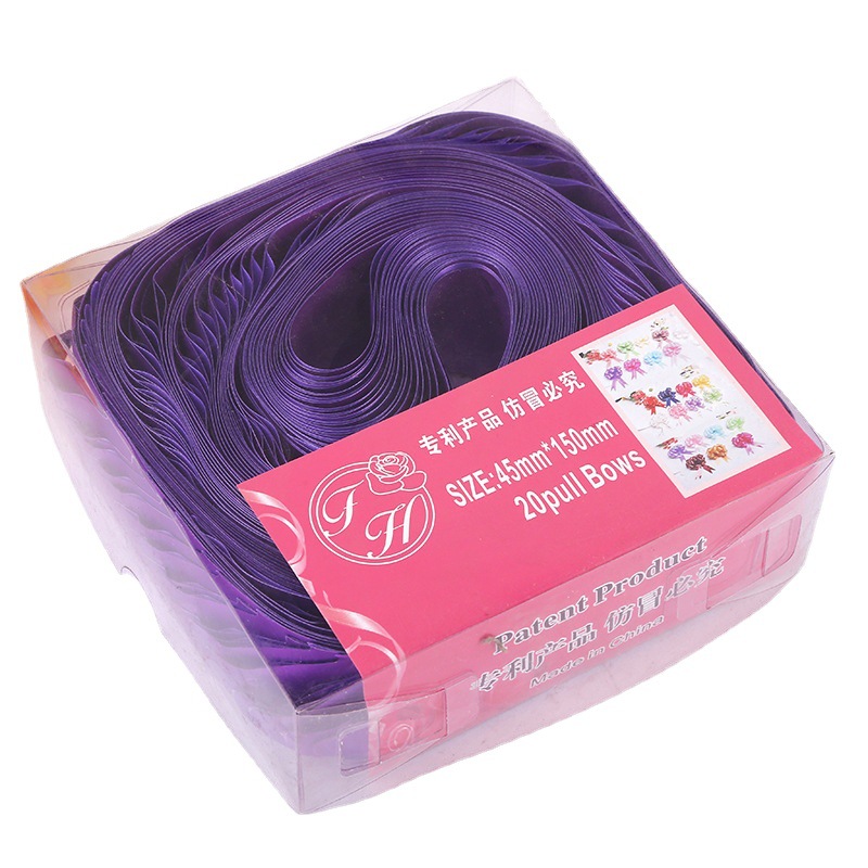 Laminated Flower Ball Bow Large 4.5Cm Aluminum Film Wedding Car Pull Flower Ribbon Venue Layout Wedding Decoration Supplies Item Picture