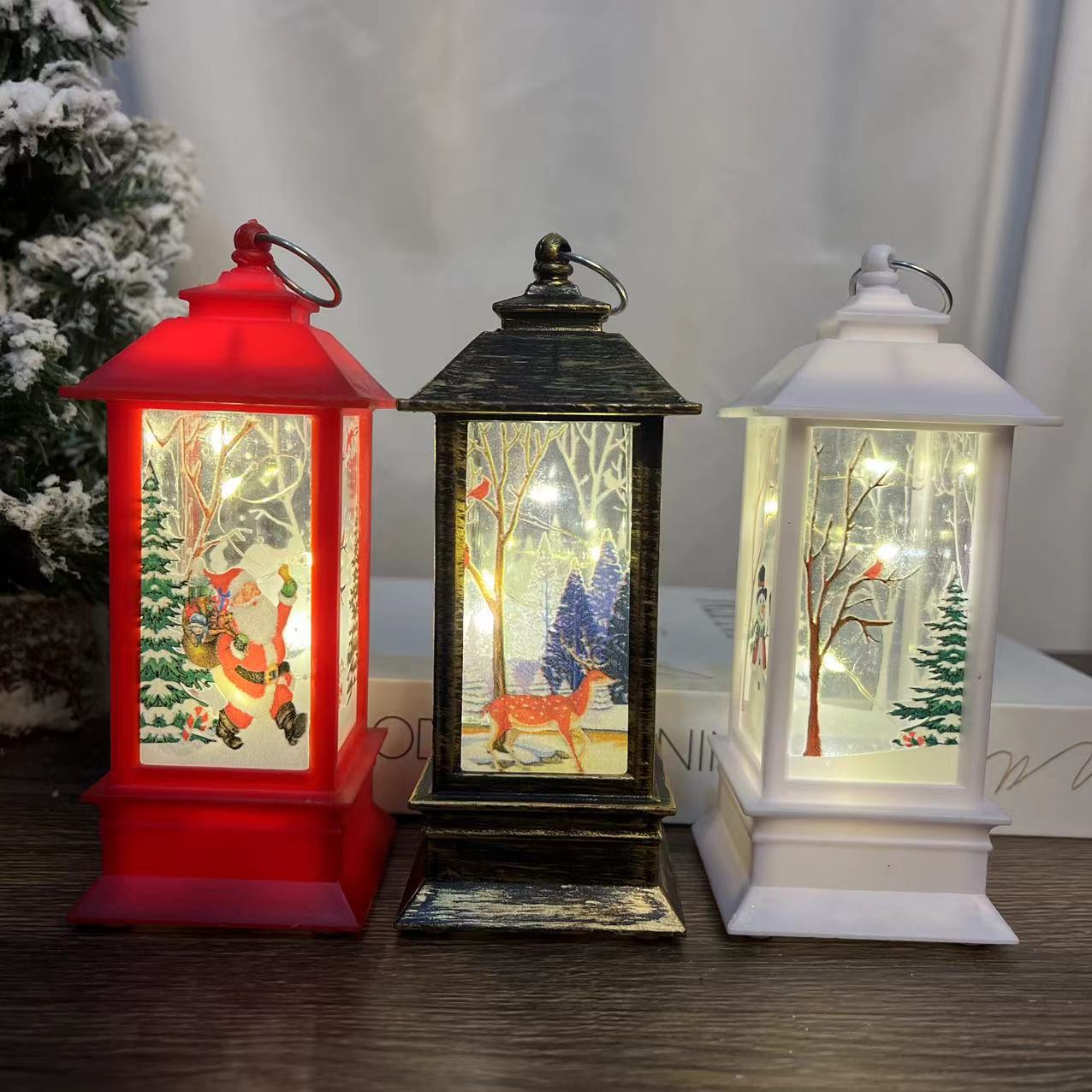 The New Explosive Christmas Wind Lamp Interior Small Wind Lamp Flame Lamp Candle Lamp Led Electronic Light Christmas Decoration Specification drawing