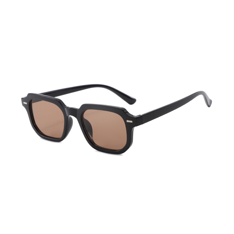 2025 Cross-border new square sunglasses, European and American fashionable and simple polygonal rivet sunglasses for men and women wholesale details Picture