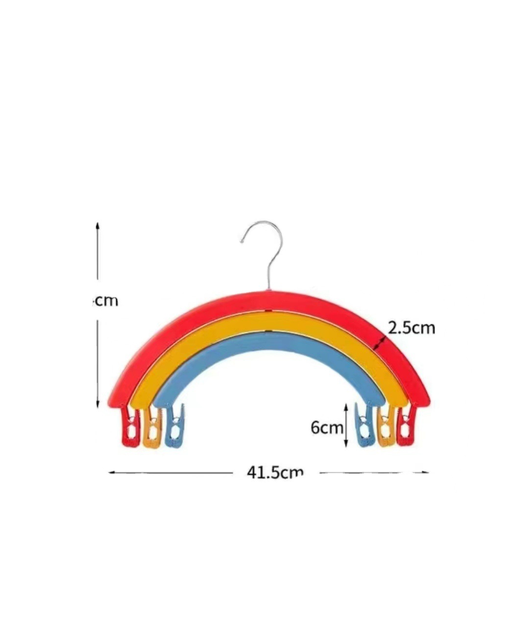 Creative Rainbow Rotary Drying Rack Multi-Functional Three Layer Bed Linen Drying Rack No Trace Wide Shoulder Clothes Hanger With Pants Clip Item Picture