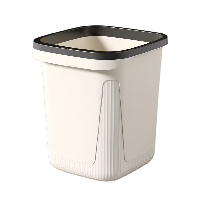 Kitchen Garbage Can Household Advanced Pressure Ring Thickened Large Capacity Garbage Basket Bedroom Living Room Office Garbage Can Item Picture