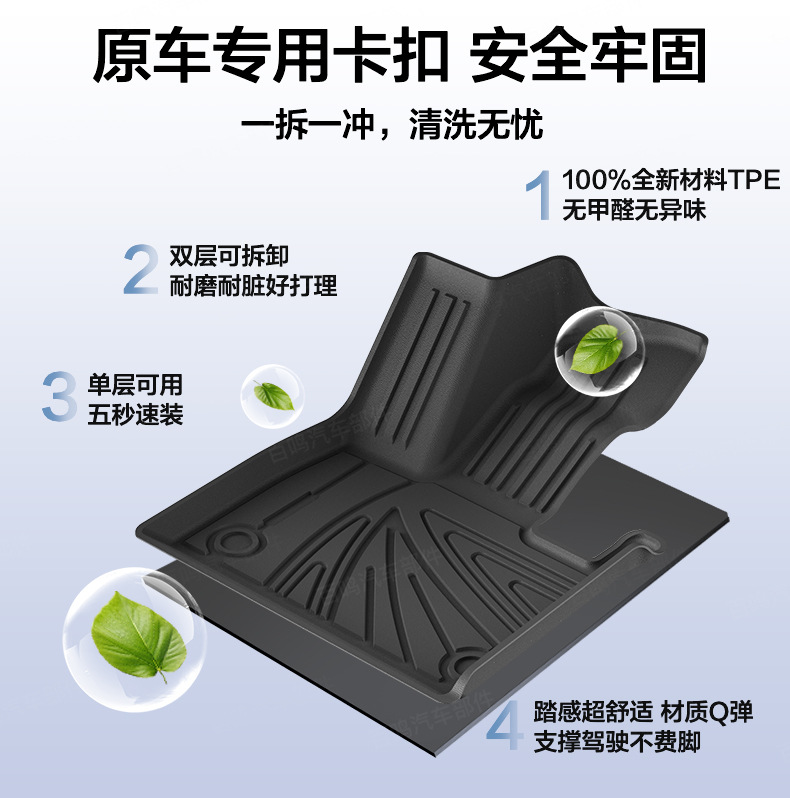 适用于25款小米yu7专用脚垫前后备箱垫内饰色TPE汽车脚垫一件代发详情20