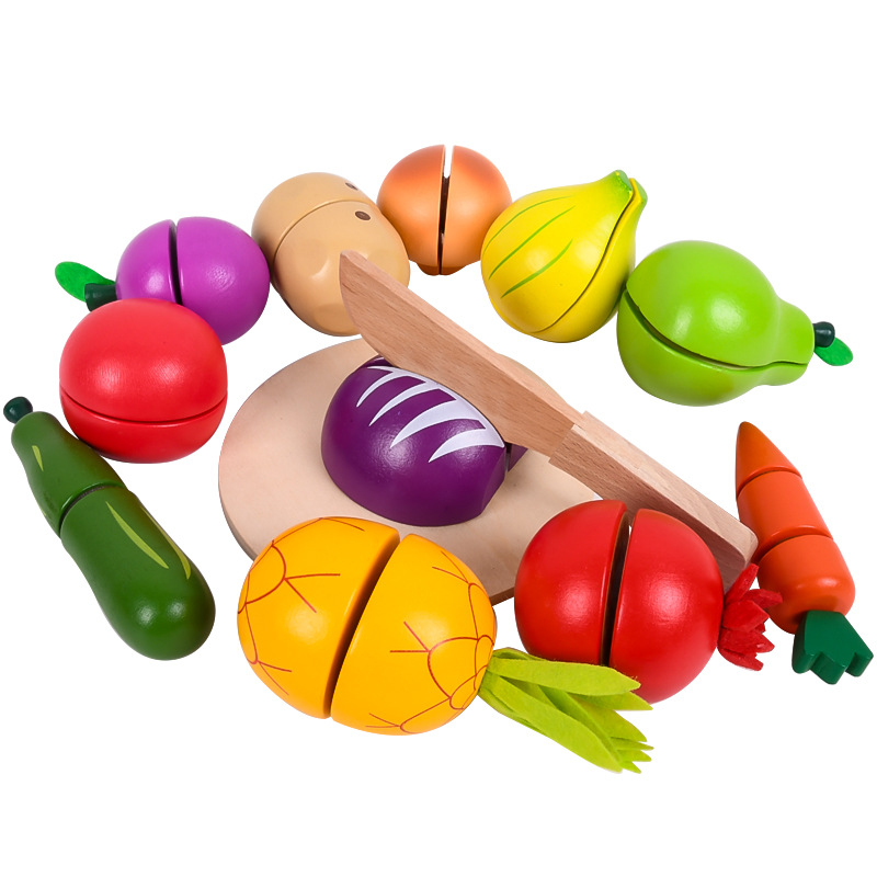 仿真果蔬盒子木制水果切切乐儿童益智玩具女孩厨房过家家礼物跨境详情图5