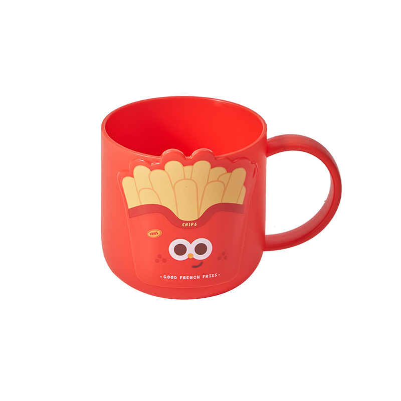 Cute cartoon household plastic washbasin cup, French fries, popcorn, convenient household bathroom brushing cup, supermarket toothbrush cup Item Picture