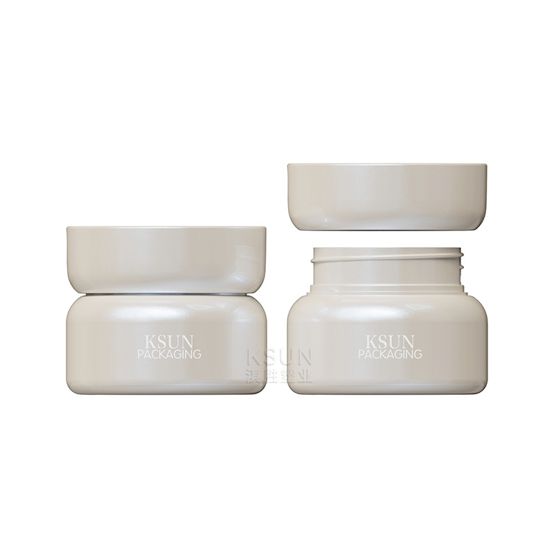 Customized plastic pp double-layer cream can petg50g wide-mouth bottle for cream cosmetics packaging and portioning Item Picture