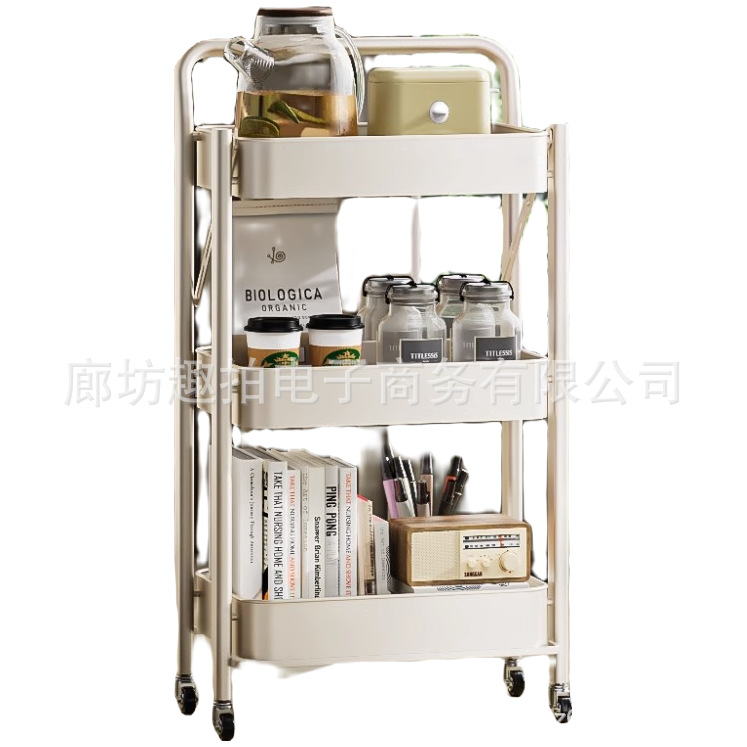 No-installation trolley storage rack, foldable bookshelf, floor-standing multi-layer bathroom, toilet and kitchen storage rack Item Picture
