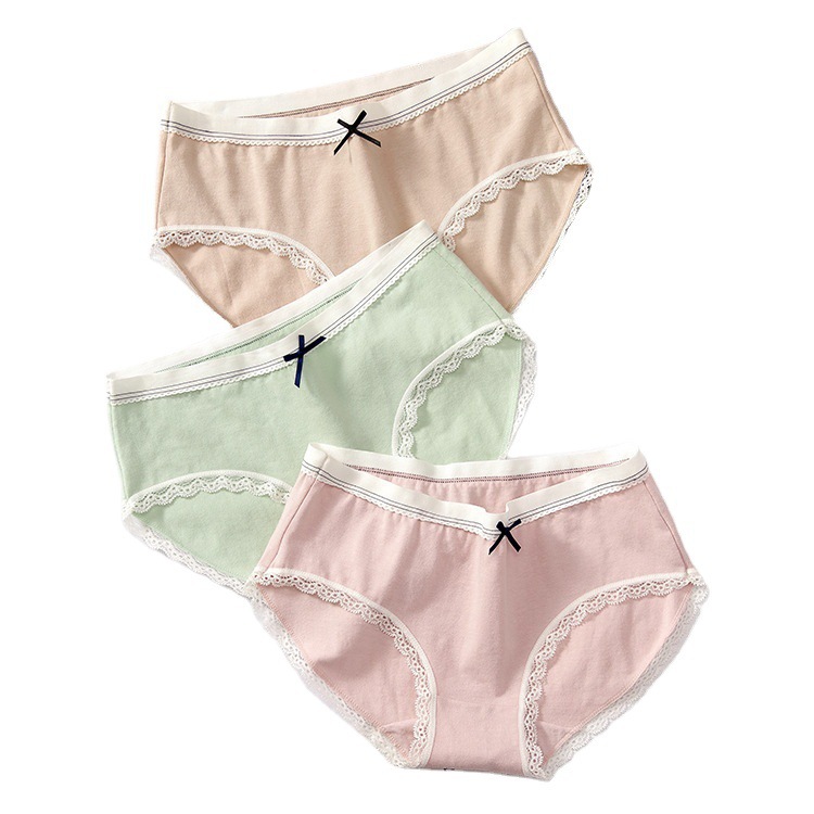 Manufacturer of cotton women's underwear wholesale Japanese girl's underwear lace sexy women's underwear large size midwaist underwear women Item Picture