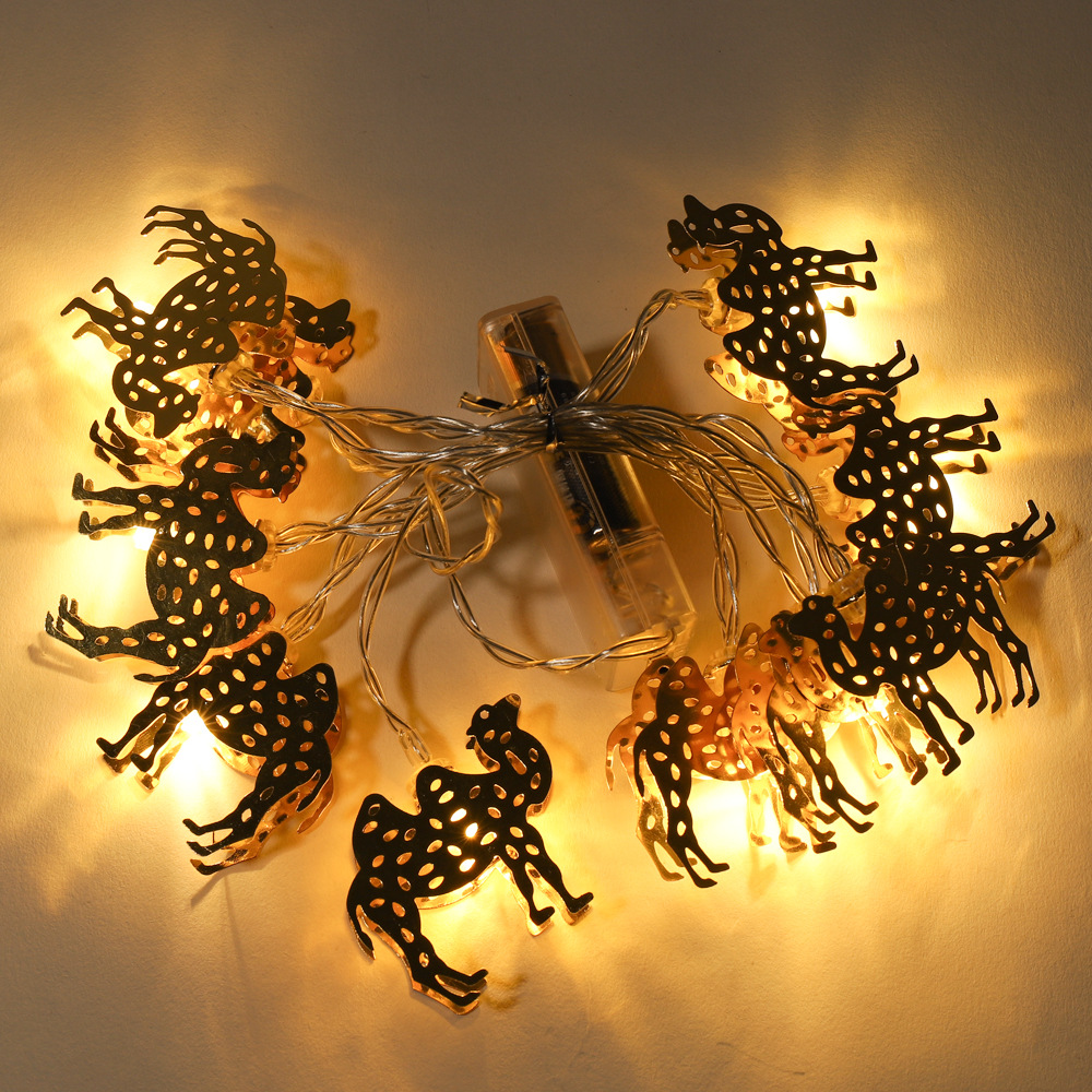 New cross-border EID al-Adha lantern string LED iron magic lamp Castle Palace Eid al-Adha decoration Diwali