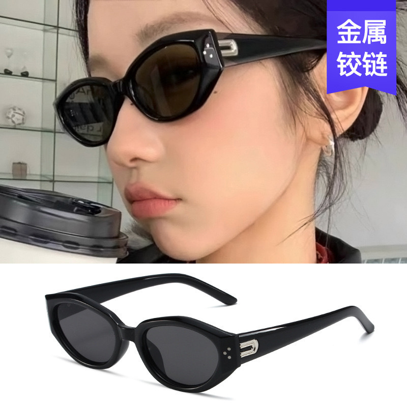 2024新款GM墨镜女高级感复古猫眼镜框防晒防紫外线dada太阳镜