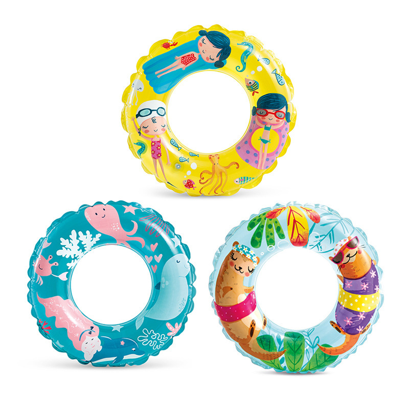 INTEX59242 transparent float ring children's inflatable swimming ring, swimming pool pvc cartoon baby armpit ring wholesale Item Picture