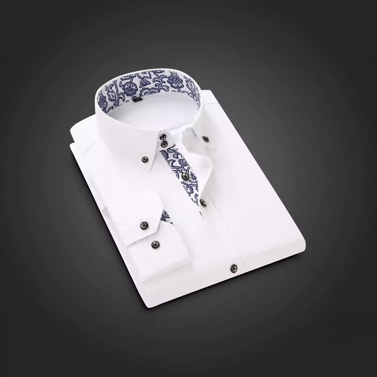 衬衫/衬衫冰丝/衬衫男士长袖休闲/白衬衣男士长袖韩版/蚕丝短袖男细节图