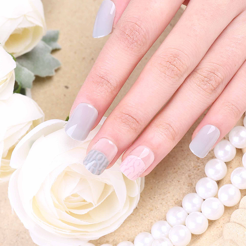 Wholesale of wearable nail art pieces, 2022 new summer short, hand-detachable nail patches, soft nail products, exclusively for export details Picture