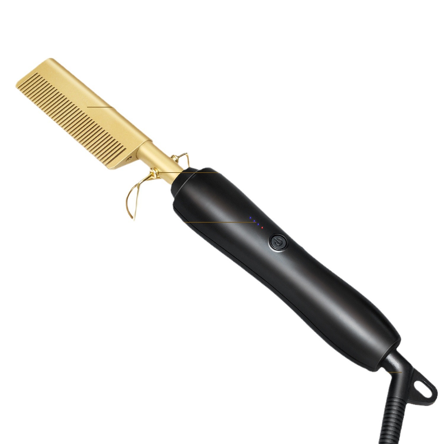 Amazon's best-selling electric curling comb, home curling iron, dry and wet dual-purpose copper comb, multi-functional electric straightening comb Item Picture