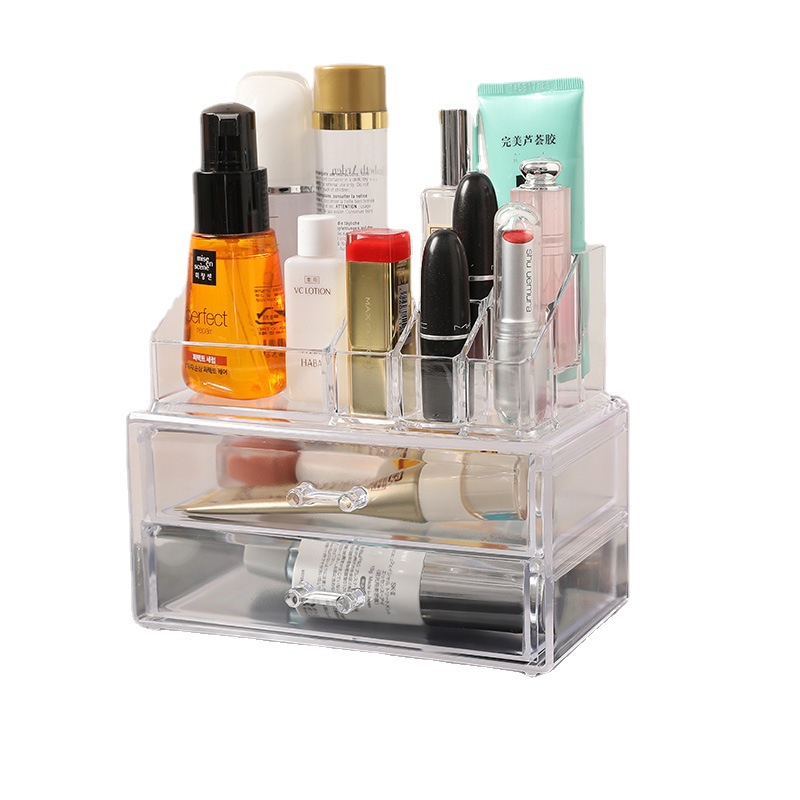 Ins Style Girls Cosmetics Storage Box Lipstick Storage Rack Multi-Functional Dresser Makeup Arrangement Save Space Item Picture