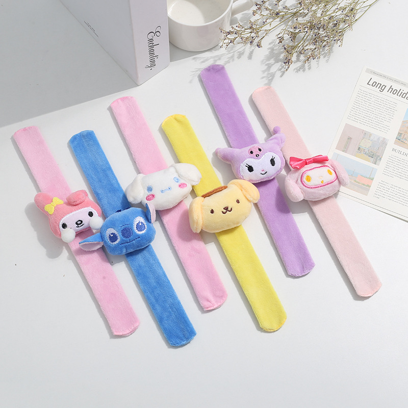 Children's pop ring cartoon plush couple bracelet creative decorations holiday hair accessories wedding gifts details Picture