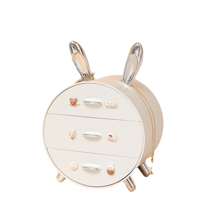 Little Rabbit Children's hairpin Desktop Stationery Storage Box Multi-layer drawer type Student cute dormitory Cosmetics storage box Item Picture