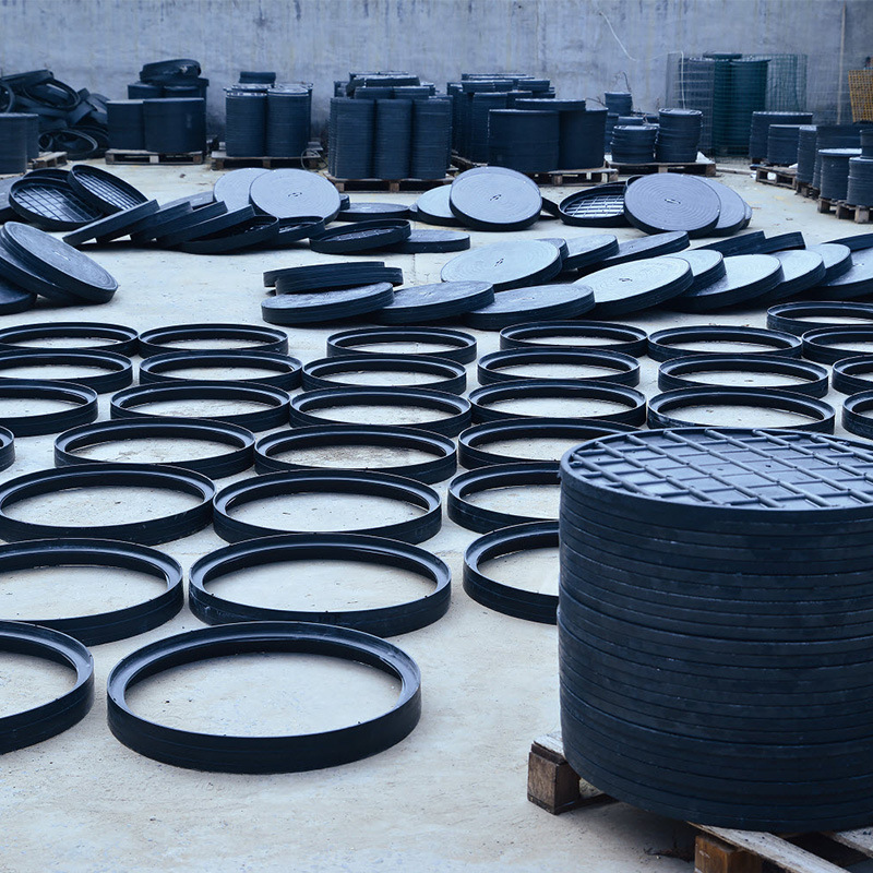 Finished round fiberglass reinforced plastic manhole covers, inspection Wells, PE manhole covers, household plastic environmental protection composite thickened large-sized manhole covers Specification image