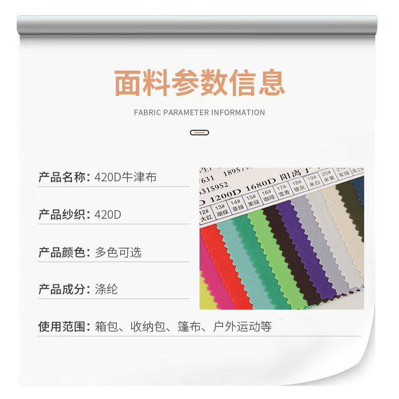 Yiwu stock 420D2*2 encrypted PU oxford tela de poliéster forro equipaje bolso cubierta de coche tienda material Application Scenario