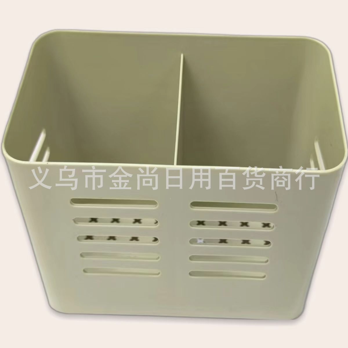 New creative plastic pen holder chopstick cage two-compartment chopstick stand draining water 筷笼 plastic room cutlery cage Specification image