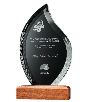 Crystal Glass [Water Drop Leaf]] Crystal Trophy Annual Meeting Reward Competition Activity Outstanding Employee Trophy Item Picture