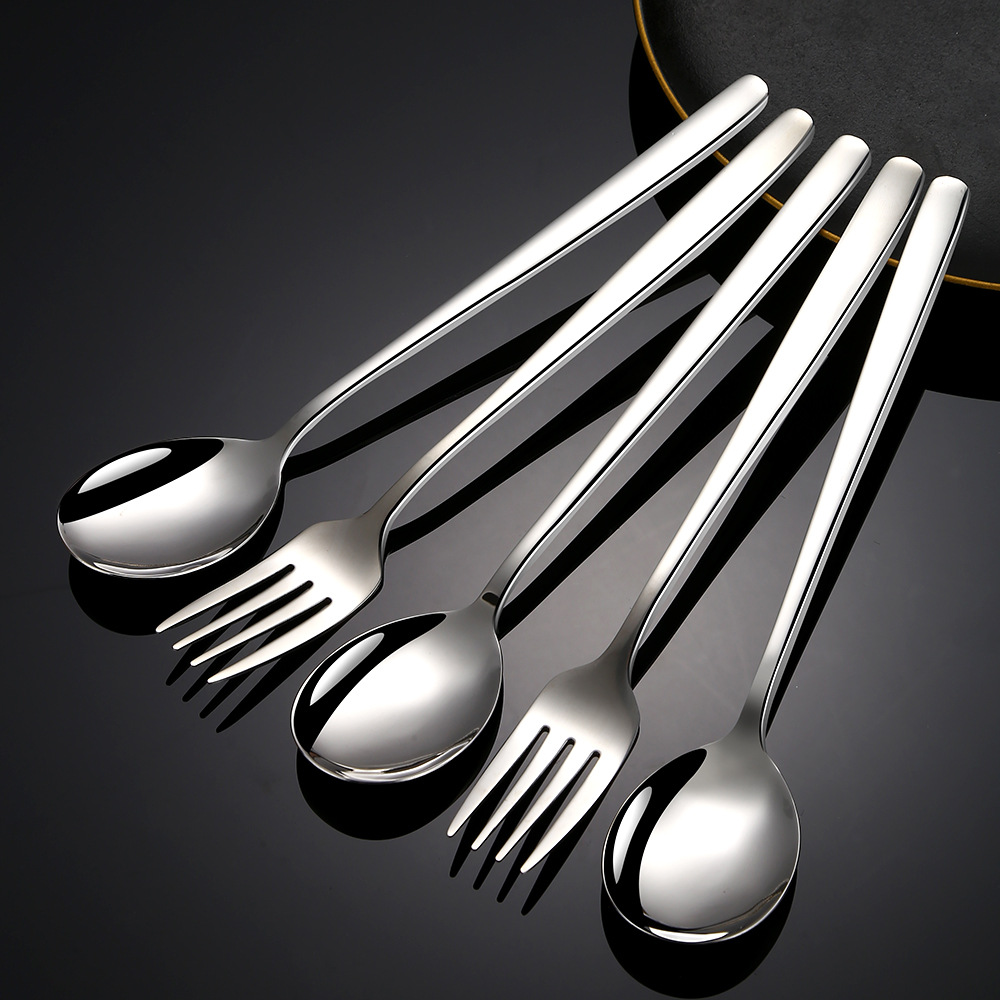 Stainless Steel Spoon High Appearance Level Home Outdoor Korean Soup Spoon Fork Watermelon Spoon Coffee Dessert Spoon Gift Application Scenario