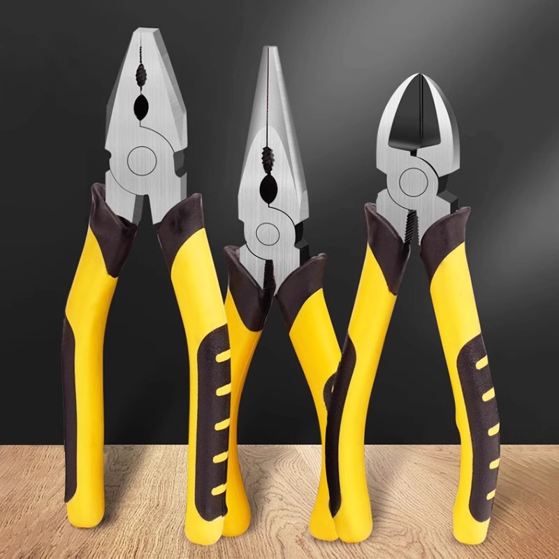 老虎钳钢丝钳多功能工业级6/8寸尖嘴斜口钳子电工专用钳子套装厂