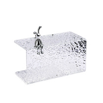Light luxury .transparent acrylic toilet roll holder perforation-free light luxury toilet tissue holder wall mounted face towel toilet