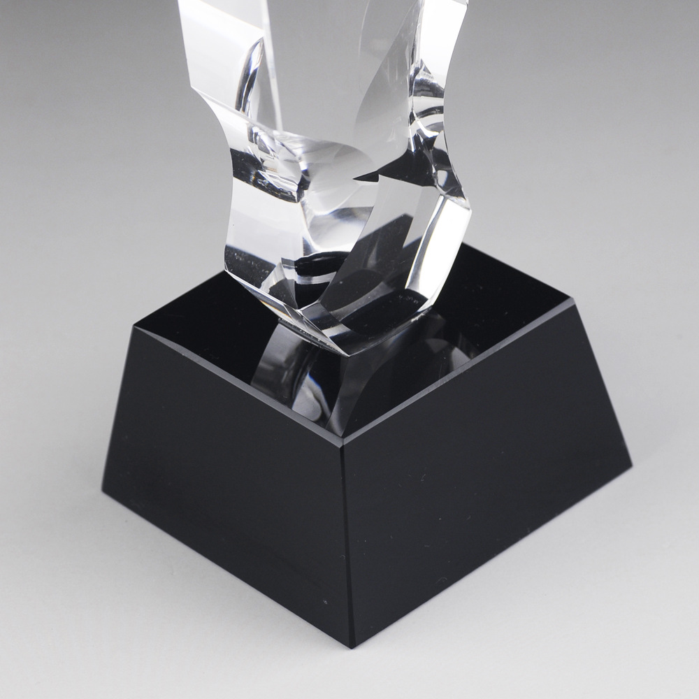 Crystal Glass "Guardian Hand" Crystal Trophy Annual Meeting Reward Competition Event Outstanding Employee Trophy Specification image