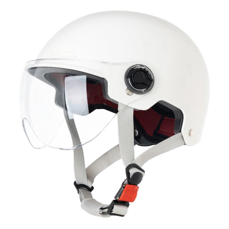 3C certified electric battery car helmet Women's summer sun protection breathable helmet motorcycle riding helmet Four seasons half helmet Item Picture