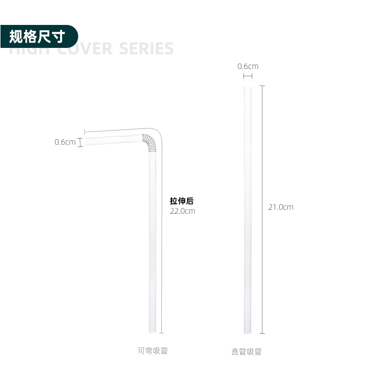 100 Bendable Retractable Disposable Pregnant Drink Straws Individual Paper Packaging Plastic Children's Household Item Picture