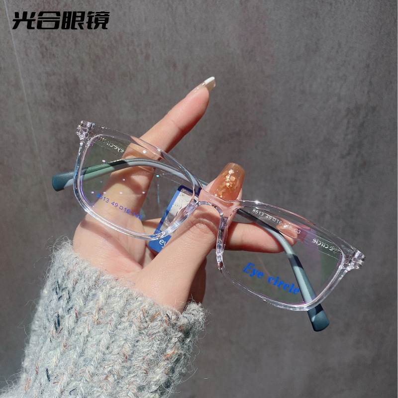 新款TR90 镜架EMS时尚眼镜框女流韩版眼镜架素颜平光镜防蓝光眼镜