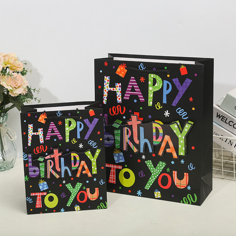 Birthday balloons, happy 3D patches, powdering gift bags, handbags, paper bags, birthday return gifts, souvenirs, South America details Picture