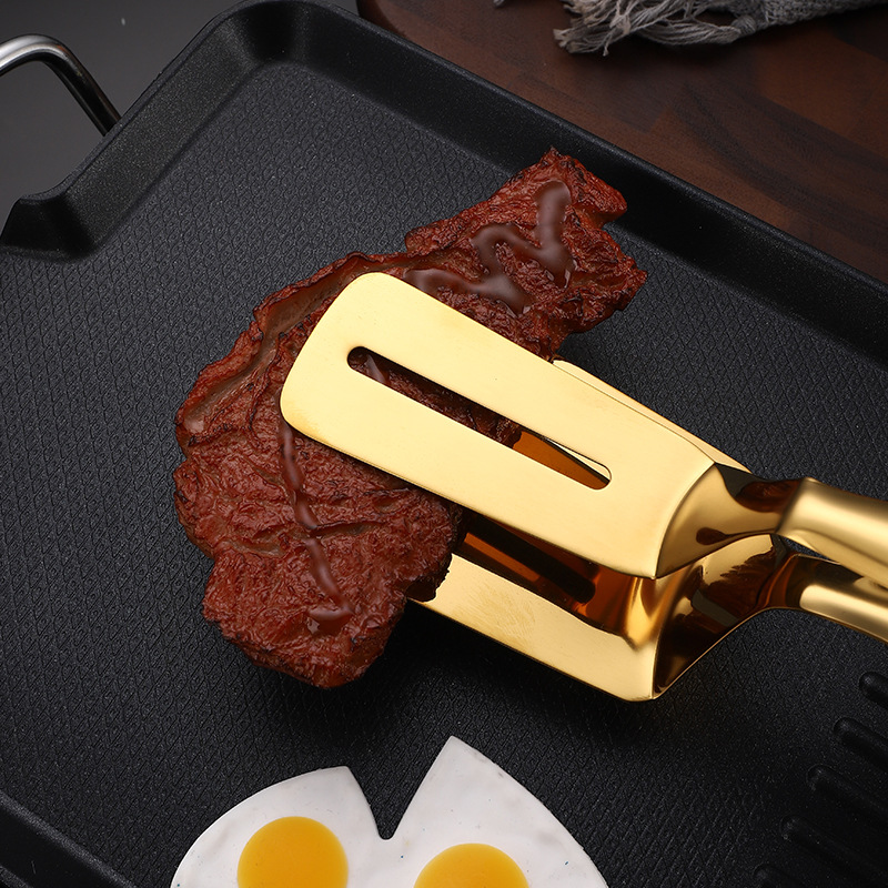 304 stainless steel fish frying scald holder, hotel frying spatula, steak holder, multi-functional pancake holder, kitchen food holder details Picture