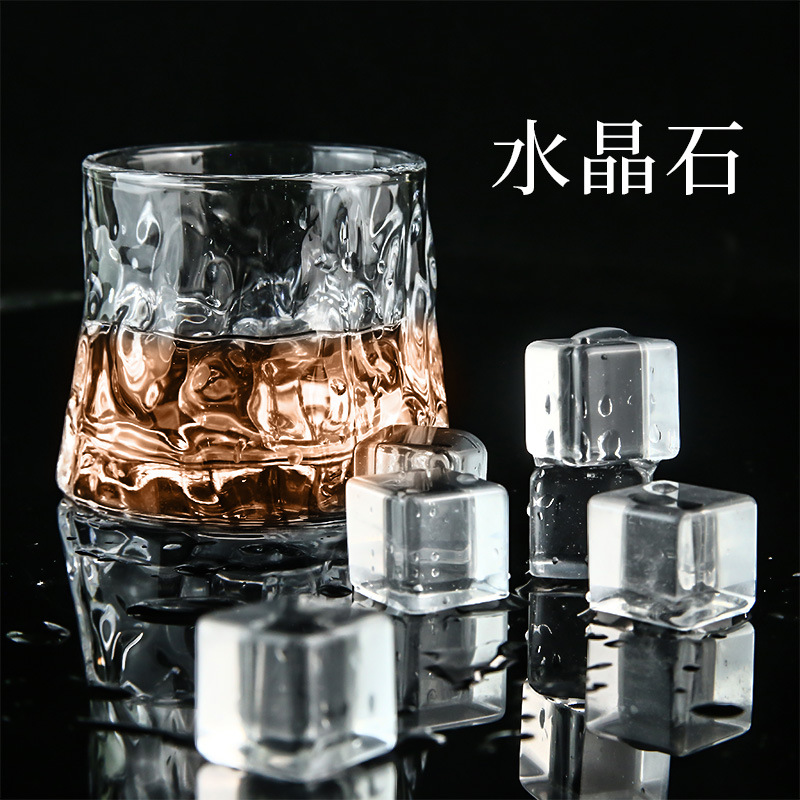 冰酒石透明冰块水晶石WhiskyStones威士忌石头可印logo冰粒天然