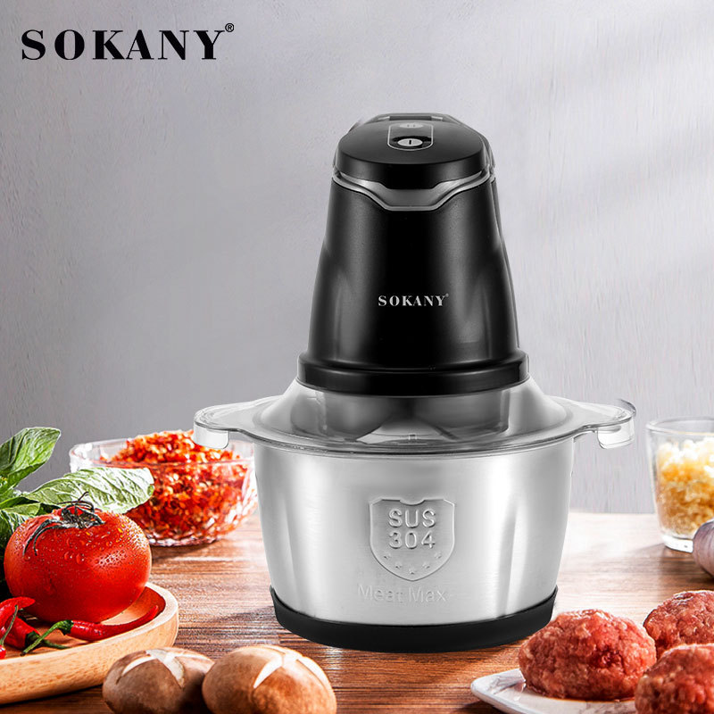 SOKANY7020 Meat grinder, Electric Food processor, Vegetable cutter, Garlic mince, Garlic paste, 2LWONDER CHOPPER