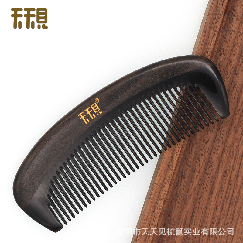 Every Day To See The Wood Comb Manufacturers Direct To Shen Gui Bao Angle Comb Splicing Comb Handless Fine Teeth Bag Comb Can Be Engraved And Painted
