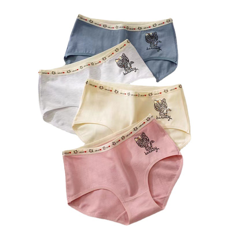 Girl's underwear cotton Japanese girl student lovely girl breathable bottom pants middle waist briefs wholesale Item Picture