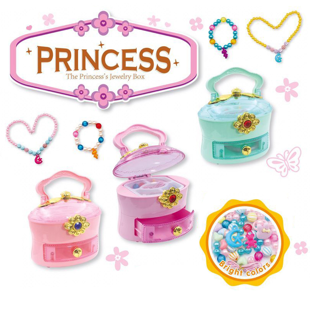 Children's beaded educational toys, girls' beaded bracelet, concentration training, DIY handicrafts, accessories with storage box