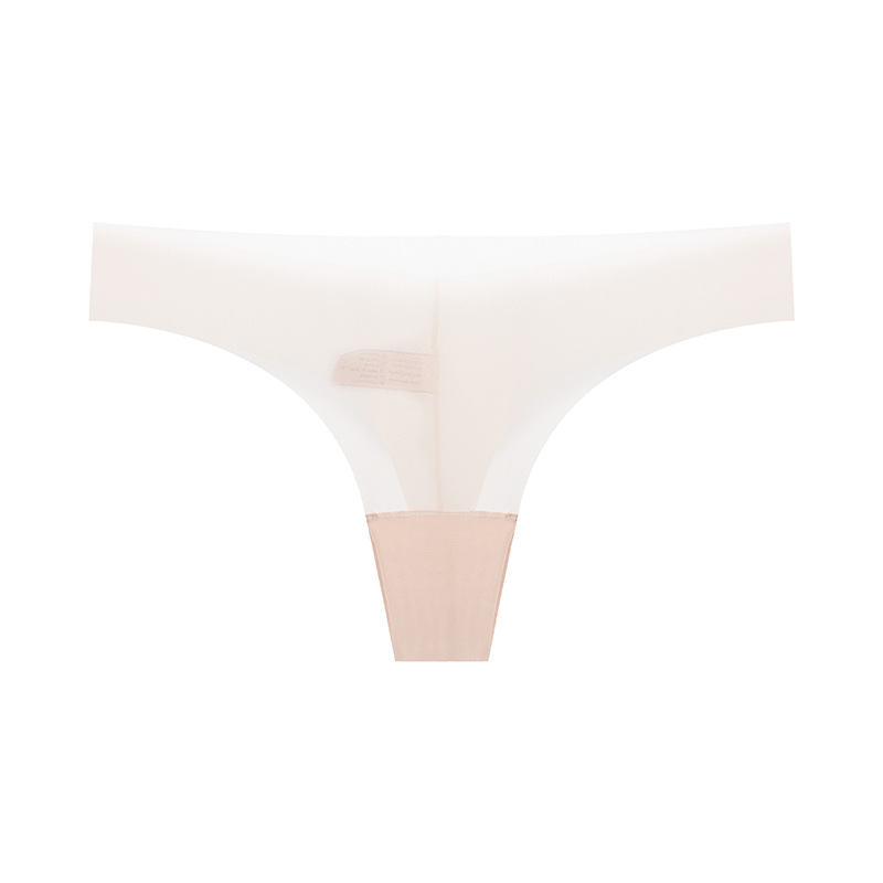 New Sexy Breathable Seamless Ice Silk Low Waist Ladies Briefs One-Piece Thong Underwear Female Cross-Border Factory Item Picture