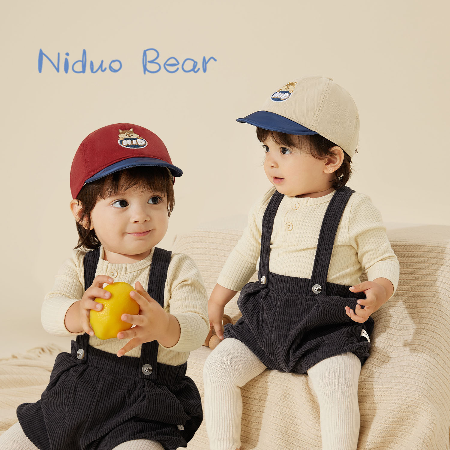 Nido Bear 2023 Children's Hat Boys' Cap Baby Baseball Cap Girls' Spring And Autumn Cotton Baby Cap Item Picture