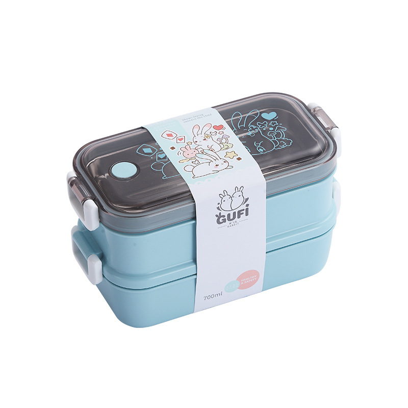 304 niños de acero inoxidable lonchera aislante doble capa lindo bento caja portátil calentable personalizada lunch box para estudiantes Item Picture