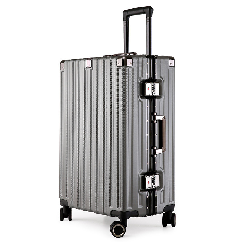 铝框学生行李箱静音万向轮密码锁旅行箱大容量多隔层24寸拉杆箱详情图5