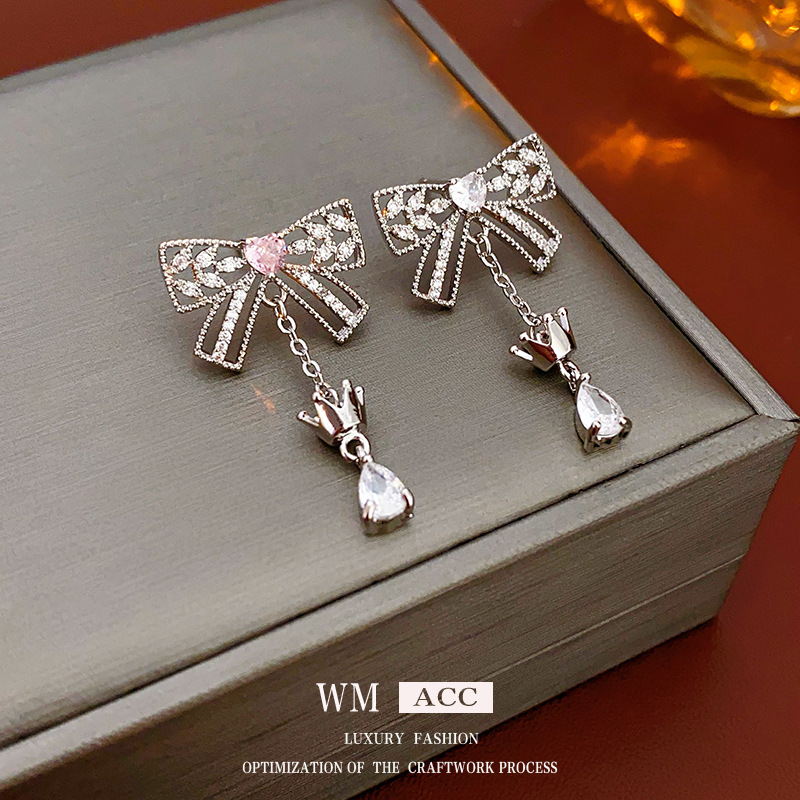 饰品/耳饰/珍珠耳环/耳环/烧焊锆石耳环产品图