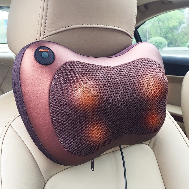 Foreign trade cervical massager, intelligent shoulder and neck massager, home electric massage pillow for the neck, eight-head car massage pillow Specification image