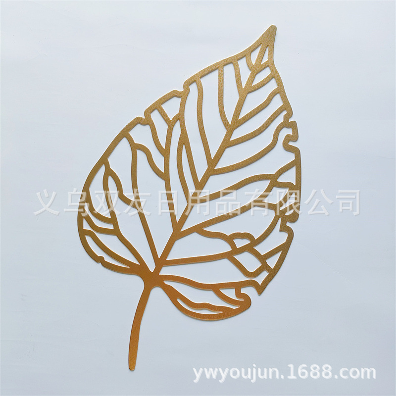 Pvc Hollow Leaf Placemat Waterproof Non-Slip Coffee Coaster Tableware Insulation Protection Decorative Mat details Picture