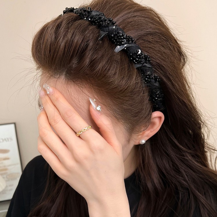 Paris Princess Hairband for Women, 2025 New style, high-end, stylish and fashionable face-washing hairpin, high top headband headwear details Picture