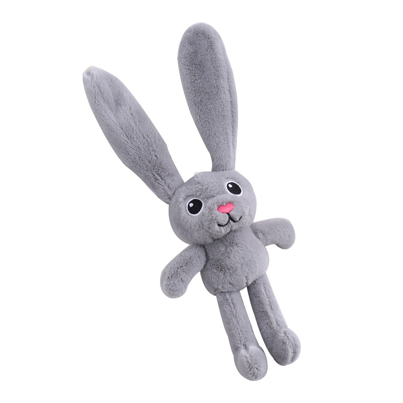 毛绒玩具挂件小饰品抽拉兔子钥匙扣玩偶小兔子公仔包包书包挂饰详情图5